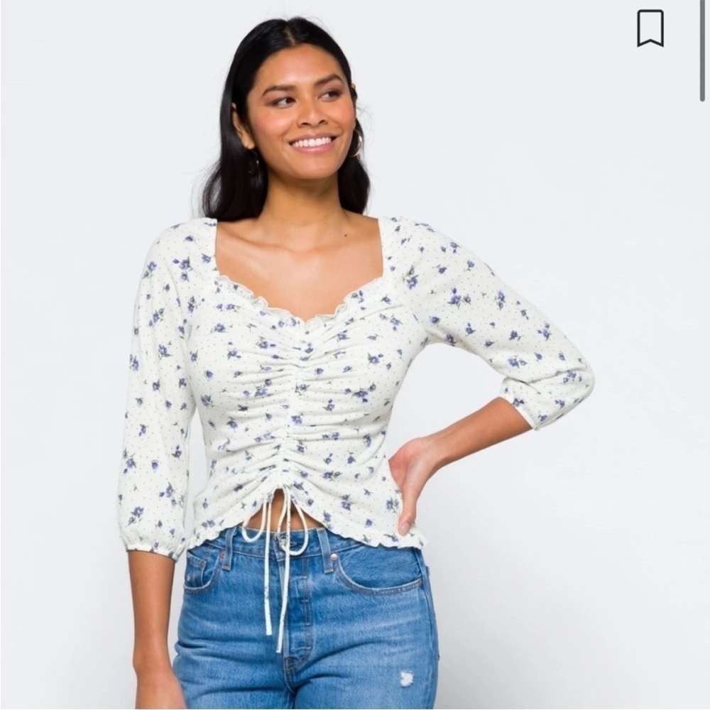 The General Good floral cinched front top L